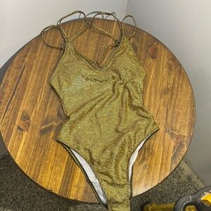 Gold Women's One Piece Swimsuit